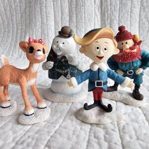 Rudolph- 4 Figurines- Hermey, Clarice, Sam, Yukon Cornelius. Enesco